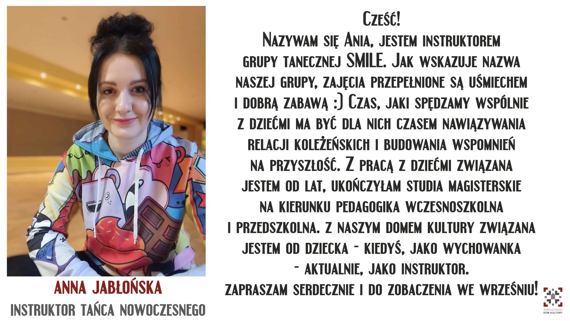 Z CYKLU NDKOWI INSTRUKTORZY... ANNA JABŁOŃSKA